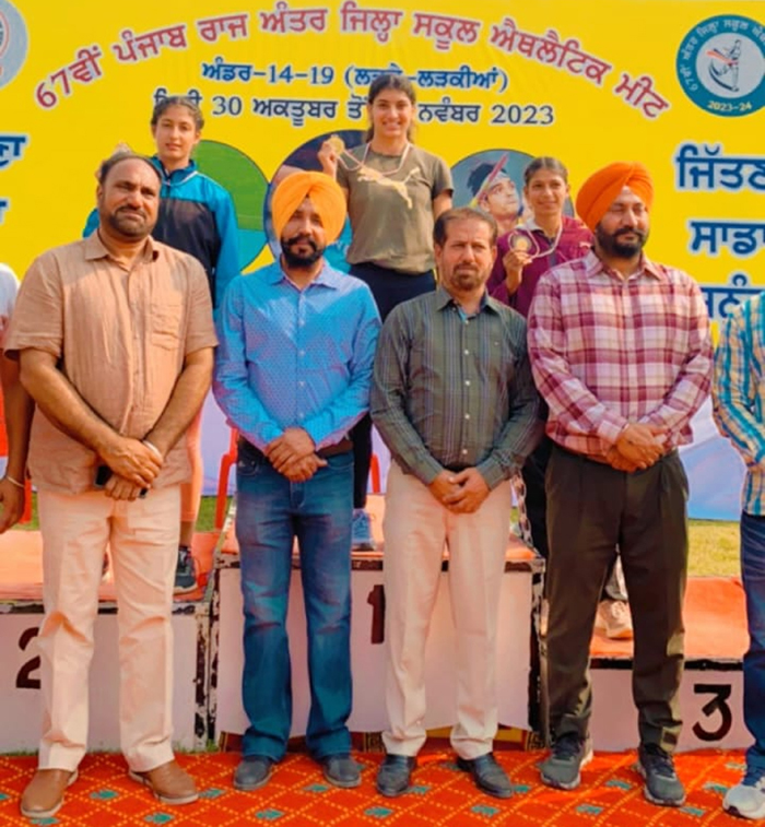 Nurpreet Kaur won medals in the School State Athletics Championship